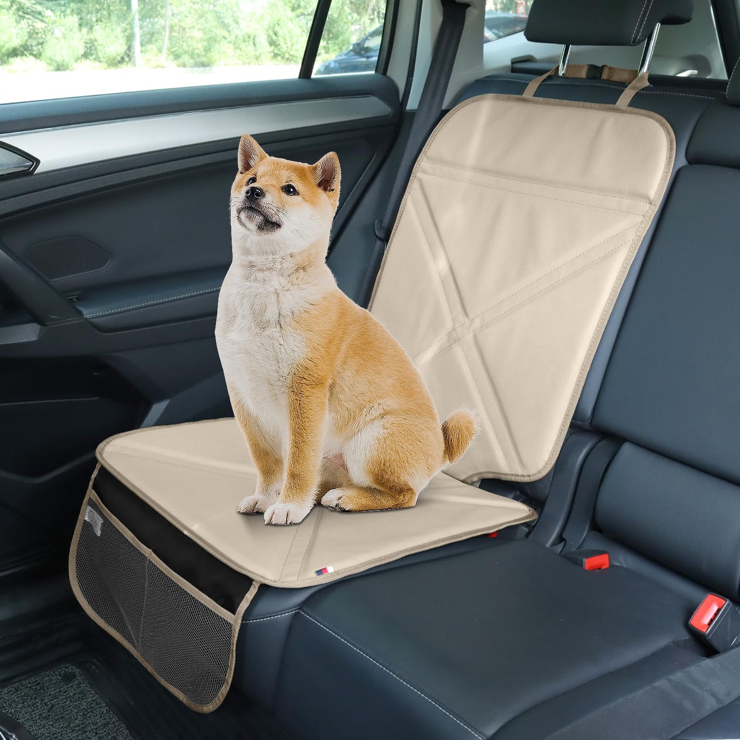 Viaviat Waterproof Child Car Seat Protector with Pockets