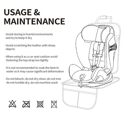 Viaviat Waterproof Child Car Seat Protector with Pockets