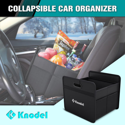 K KNODEL Compact Car Trunk Organizer – Black