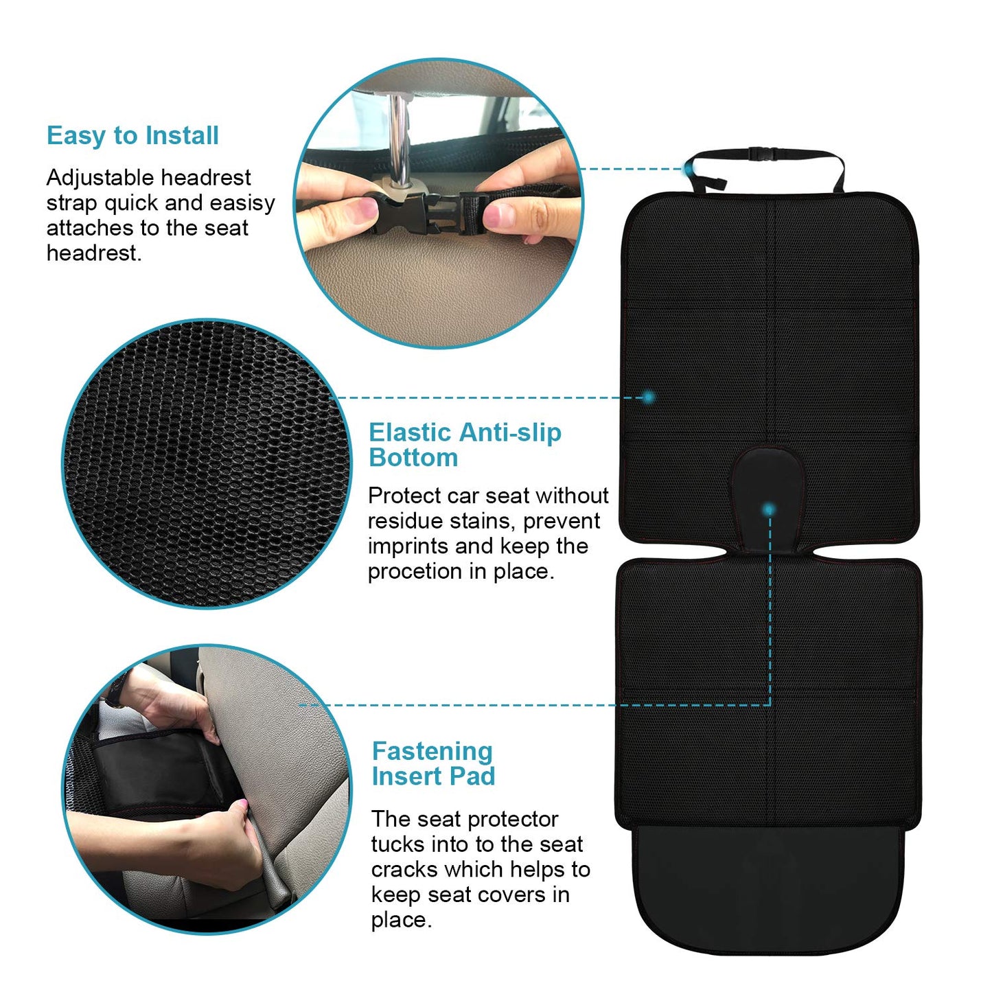 MORROLS Car Seat Protector – Waterproof Black